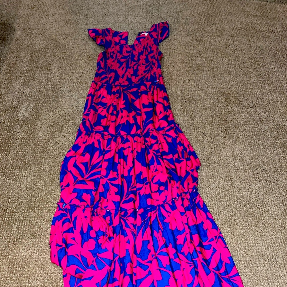 Maxi pink and blue dress Abel the label size small casual